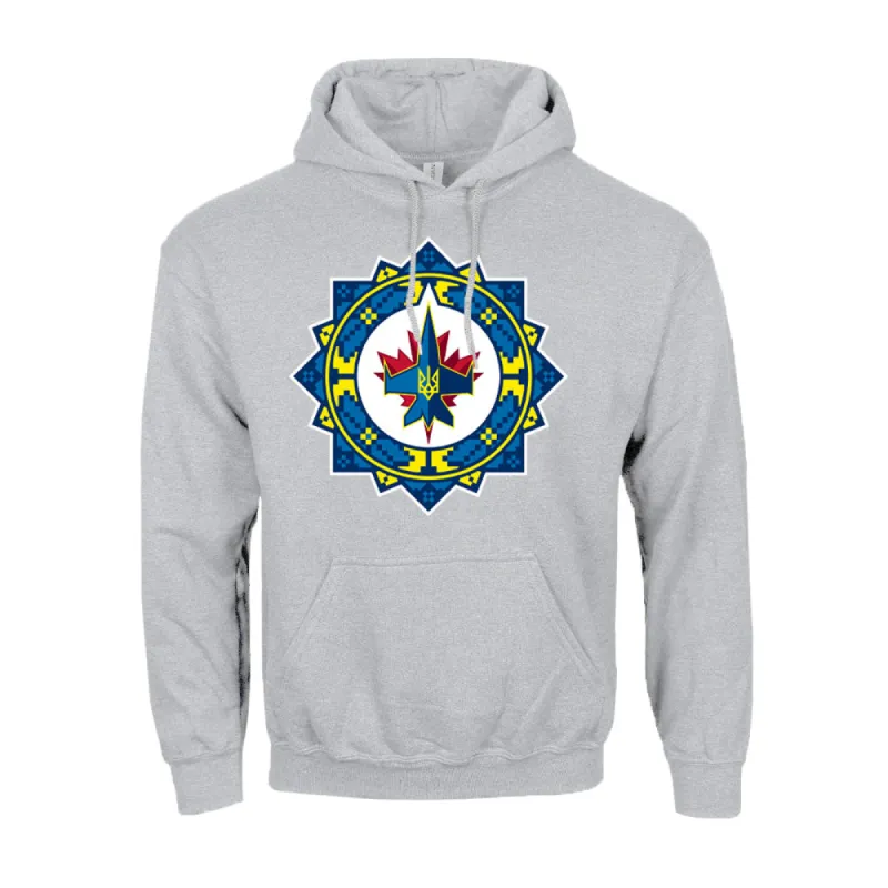 UKRAINIAN LOGO HOODY - GREY sold by True North Shop