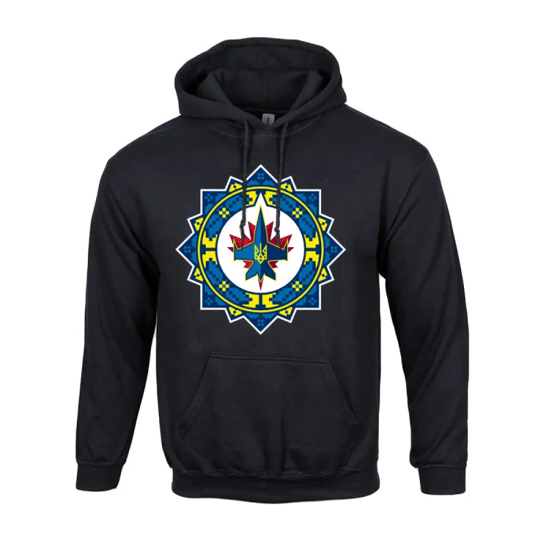 UKRAINIAN LOGO HOODY - BLACK sold by True North Shop