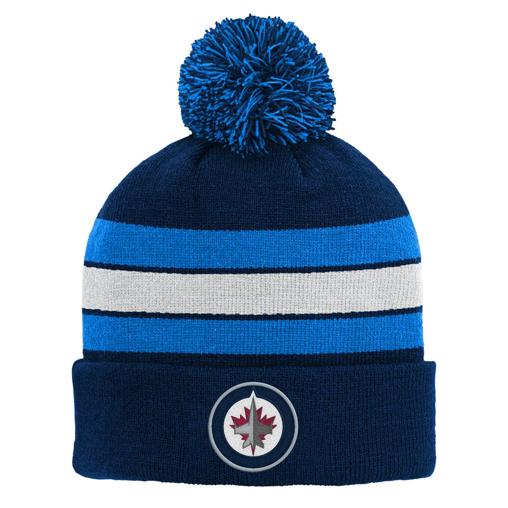 YOUTH STRIPE BEANIE W/POM sold by True North Shop