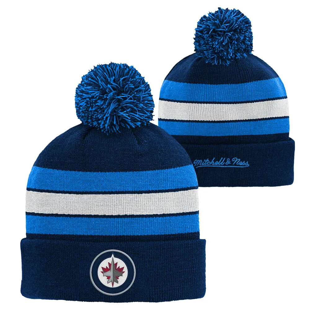 YOUTH STRIPE BEANIE W/POM sold by True North Shop product image thumbnail 3