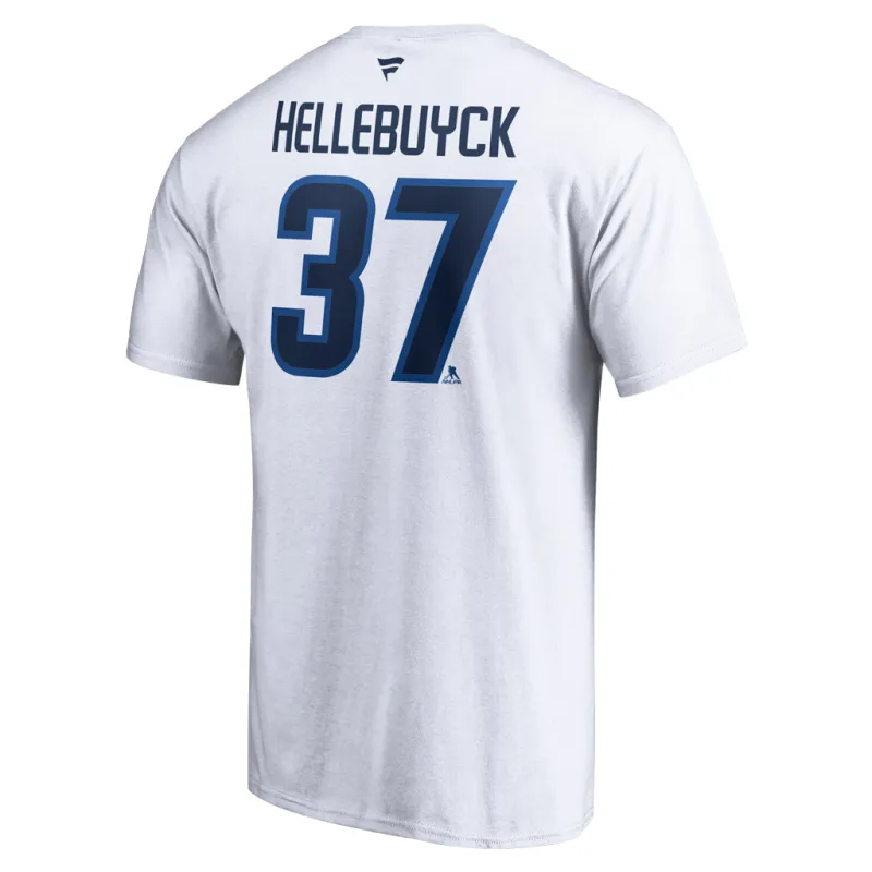 FANATICS WHT NAME/# TEE 37 HELLEBUYCK sold by True North Shop