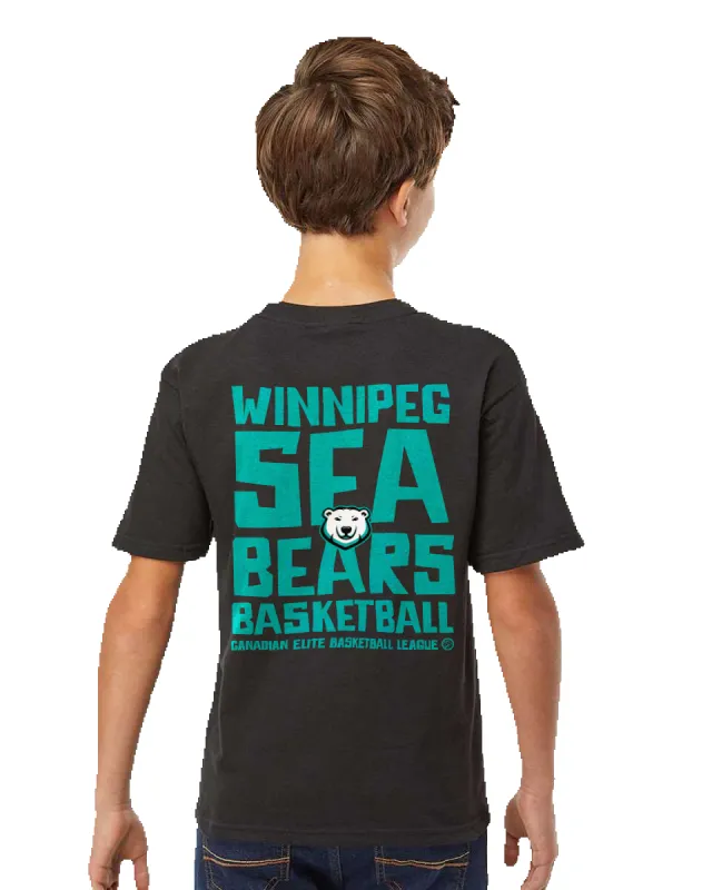 SEABEARS YOUTH BIG BLOCK TEE BLACK sold by True North Shop