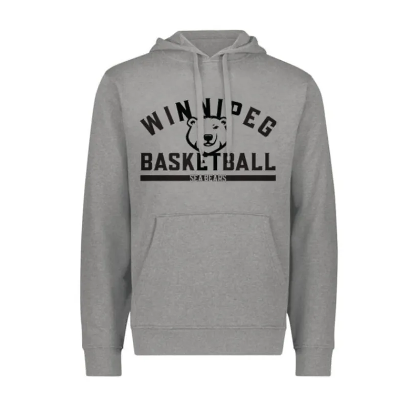 SEA BEARS MONO CURVE HOODIE GREY made by True North Shop