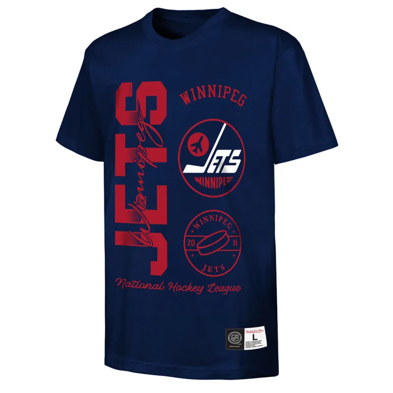 YOUTH ALT S/S STACKED TEE made by Mitchell & Ness