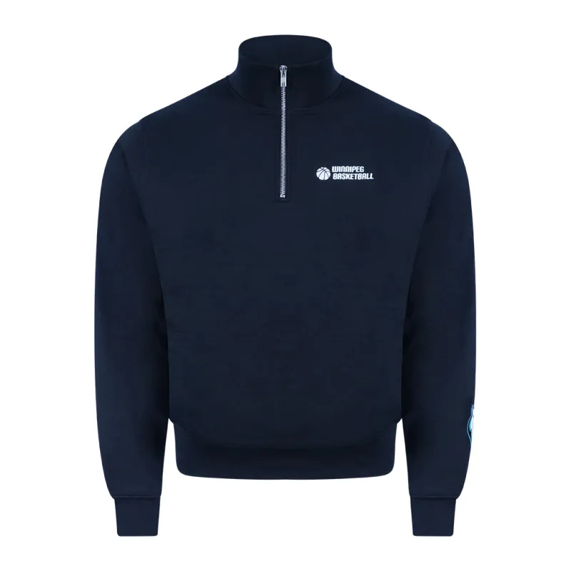 SEA BEARS WINNIPEG BASKETBALL 1/4 ZIP BLACK made by True North Shop