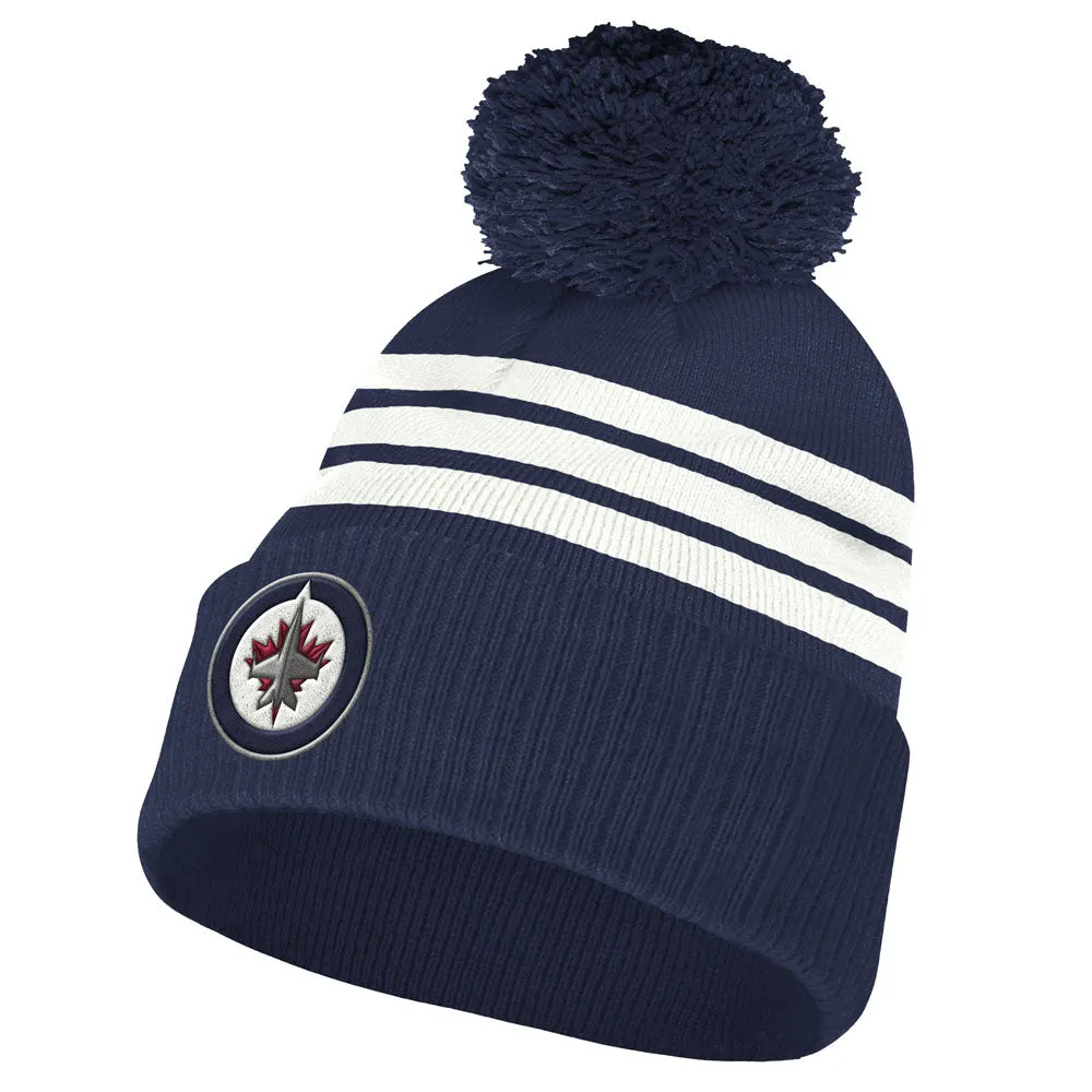 3 STRIPE CUFFED POM BEANIE sold by True North Shop