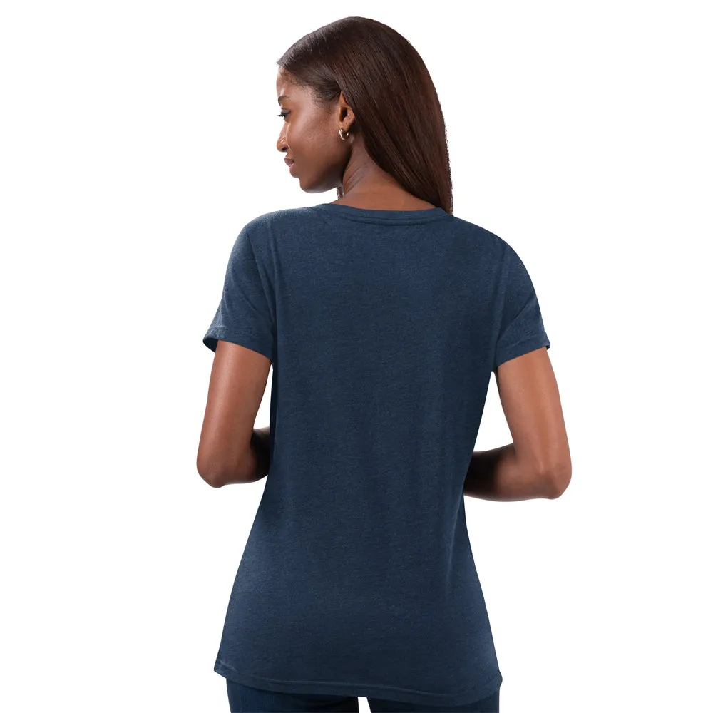 WOMEN'S SNAP V-NECK TEE NAVY sold by True North Shop product image thumbnail 2