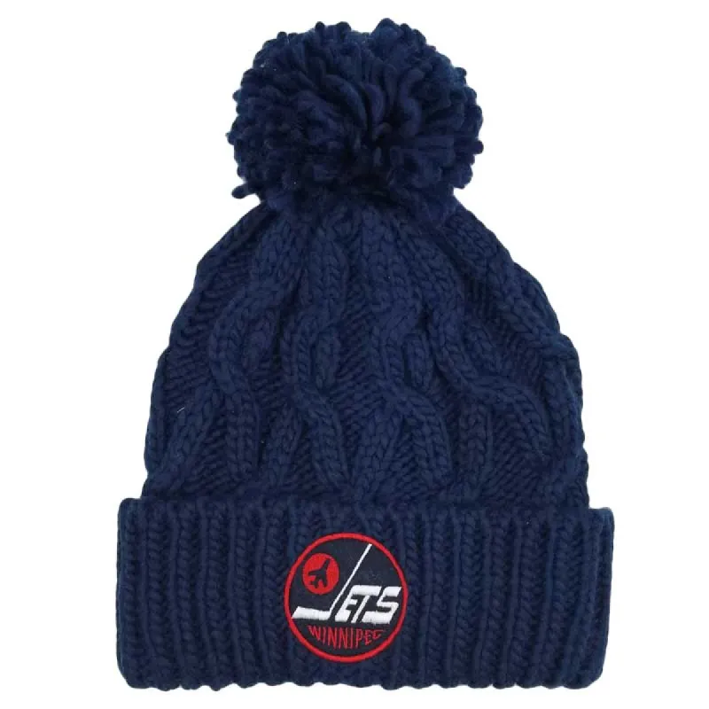HERITAGE CABLE TOQUE - NAVY sold by True North Shop