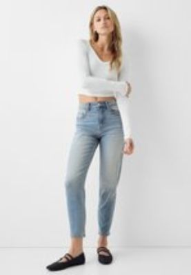 COMFORT - Blugi slim fit - light blue denim made by Bershka