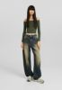 OFF-THE-SHOULDER - Langarmshirt - khaki sold by Zalando