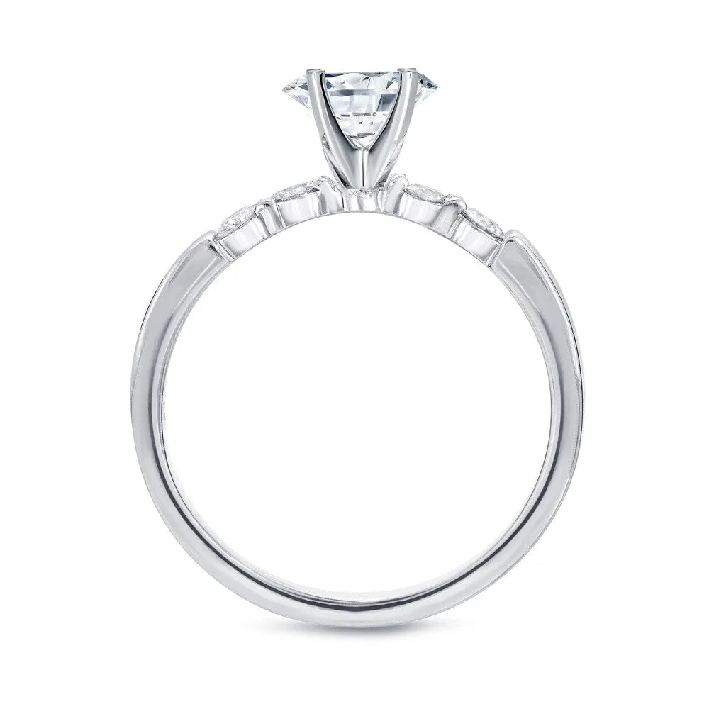 Auriya 14k Gold 1 1/2ctw Classic 5-stone Diamond Engagement Ring Set sold by Zulily product image thumbnail 3