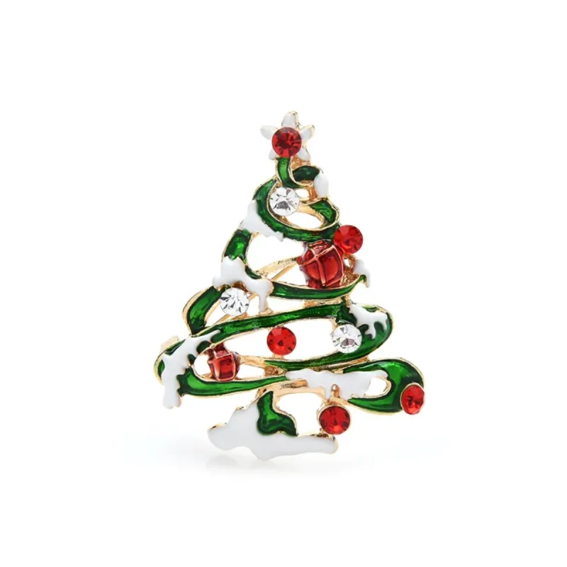 Don't AsK Snow Clad Christmas Tree Brooch sold by Zulily