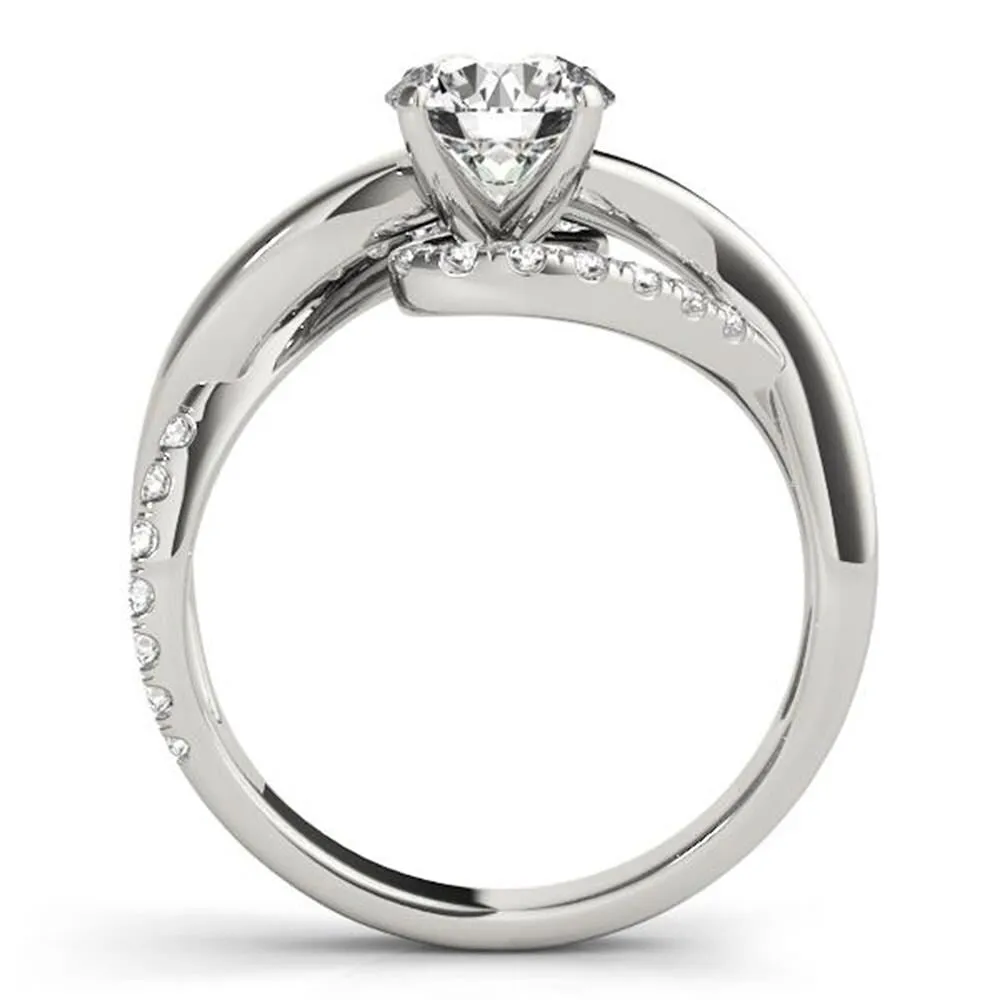 Auriya 14k Gold 1ctw Moissanite and Diamond Engagement Ring 1/4ctw sold by Zulily product image thumbnail 4