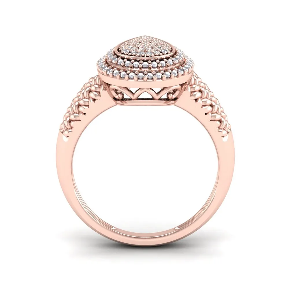De Couer IGI Certified 1/10ct TDW Diamond Engagement Ring - Pink sold by Zulily product image thumbnail 3