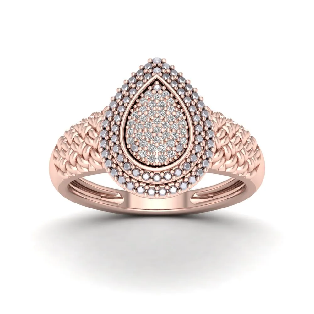 De Couer IGI Certified 1/10ct TDW Diamond Engagement Ring - Pink sold by Zulily