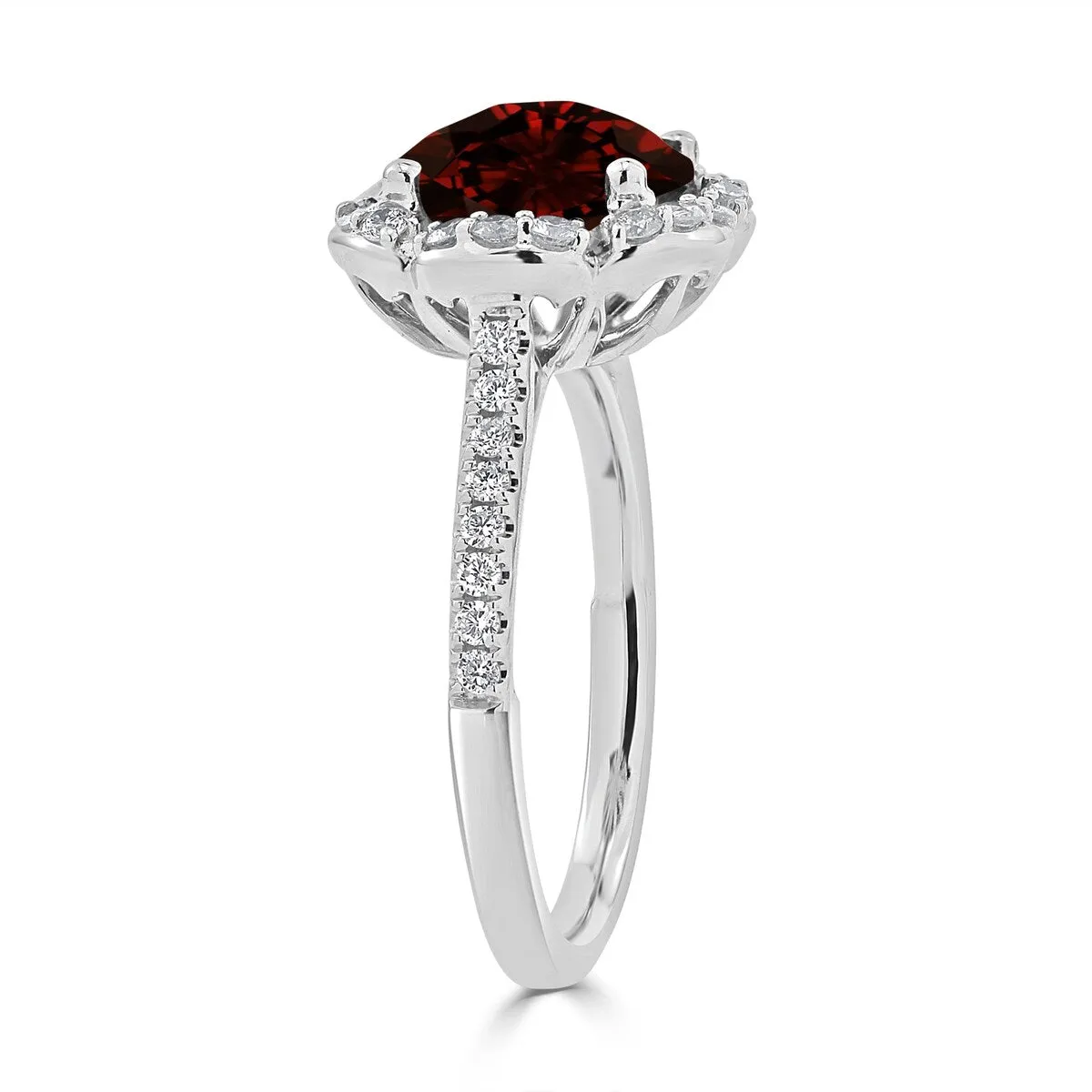 Auriya Vintage 3 1/10ct Fancy Garnet Gemstone and Halo Diamond Engagement Ring 3/8ct Fancy 14k Gold sold by Zulily product image thumbnail 4