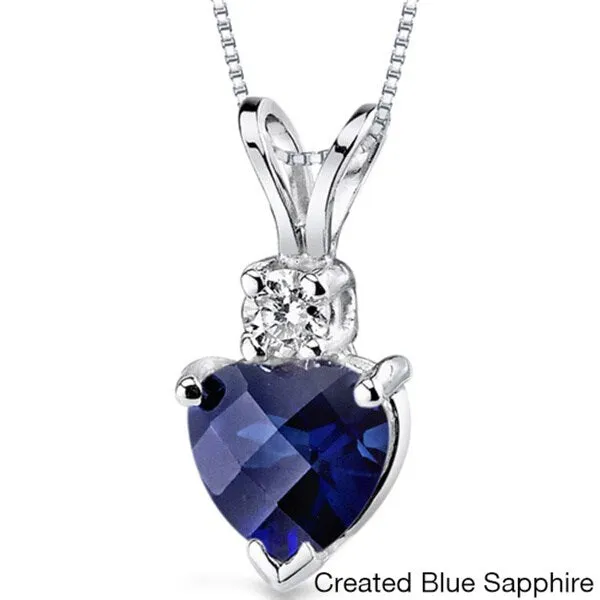 Oravo 14k White Gold Heart-shape Gemstone Diamond Accent Pendant sold by Zulily product image thumbnail 4
