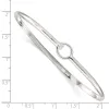 Curata 925 Sterling Silver 7" Simple Circle Hook Bangle Bracelet sold by Zulily