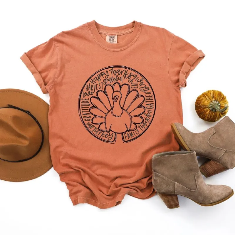 Turkey Circle Garment Dyed Tee sold by Zulily