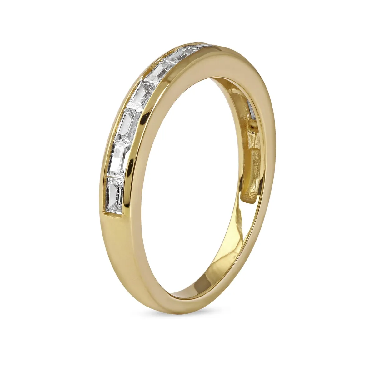 1/2ct TDW Baguette Diamond Womens Wedding Band in 14k Gold by DeCouer sold by Zulily product image thumbnail 5