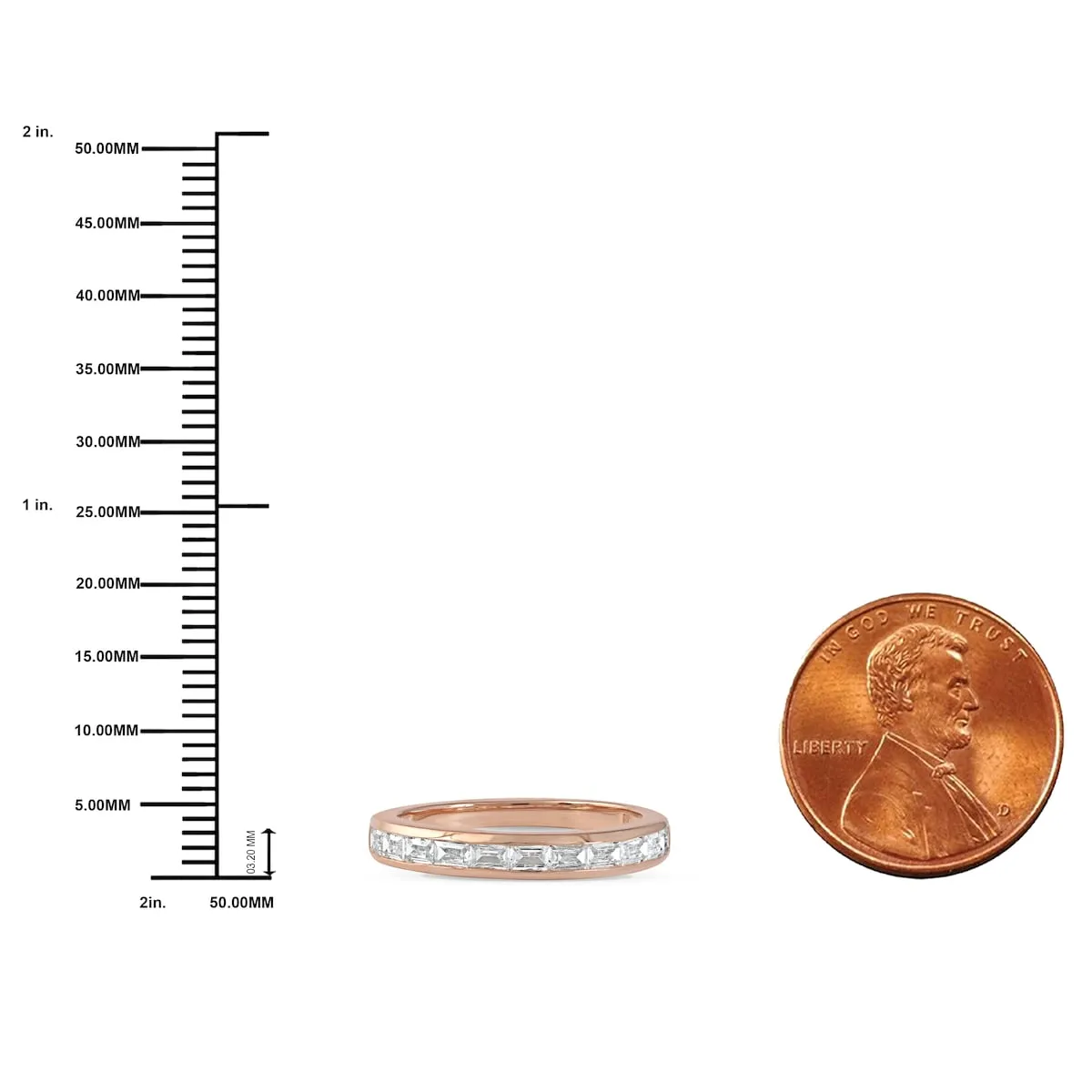 1/2ct TDW Baguette Diamond Womens Wedding Band in 14k Gold by DeCouer sold by Zulily product image thumbnail 3