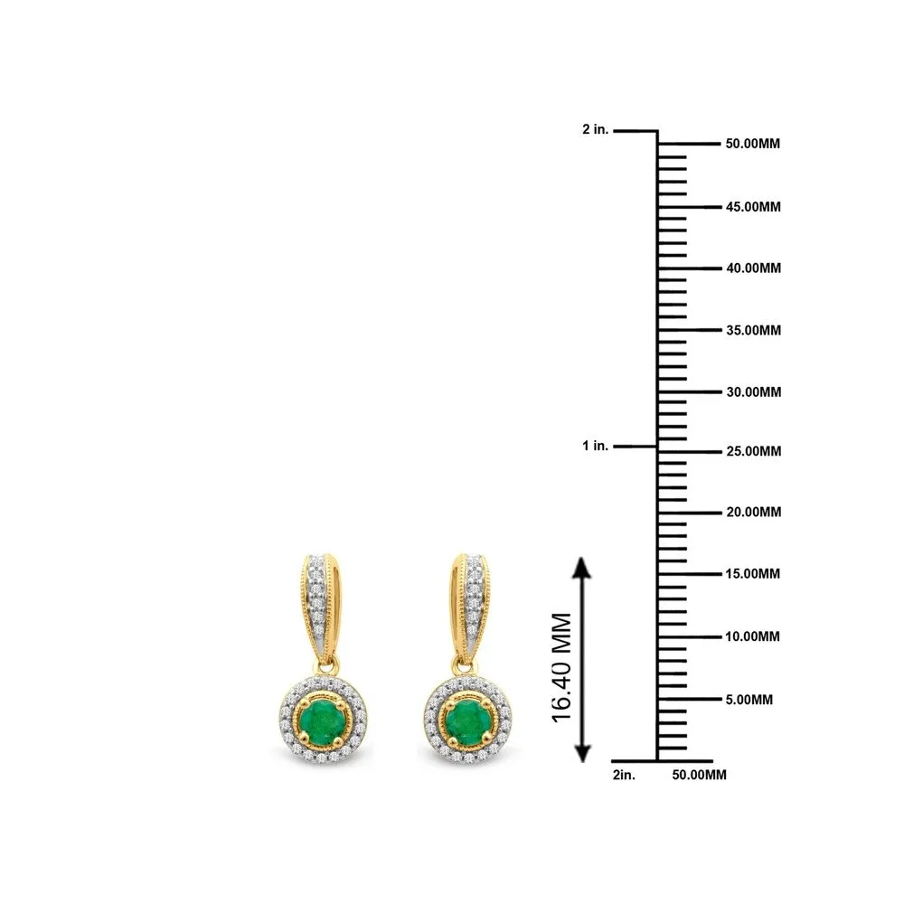 1/6ct TDW Diamond Gemstone Dangles in 10k Yellow Gold sold by Zulily product image thumbnail 4