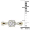 De Couer 10k Yellow Gold 1/2ct TDW Diamond Halo Engagement Ring sold by Zulily
