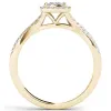 De Couer 10k Yellow Gold 1/2ct TDW Diamond Halo Engagement Ring sold by Zulily