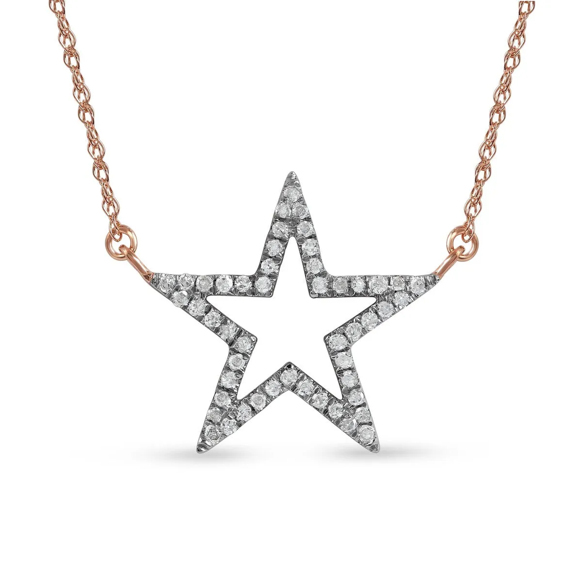 De Couer 10k Gold 1/8ct TDW Diamond Star Necklace sold by Zulily product image thumbnail 3