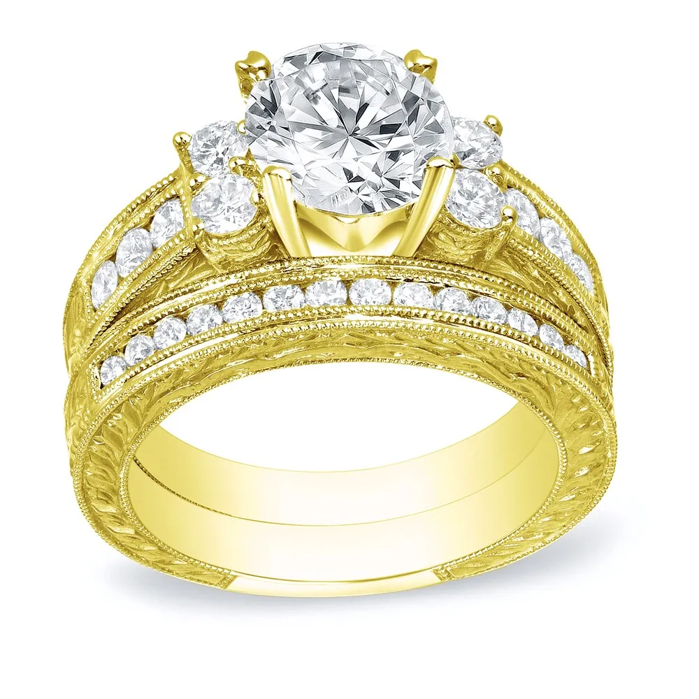 Auriya 14k Gold 2ctw Vintage Diamond Engagement Ring Set sold by Zulily product image thumbnail 2