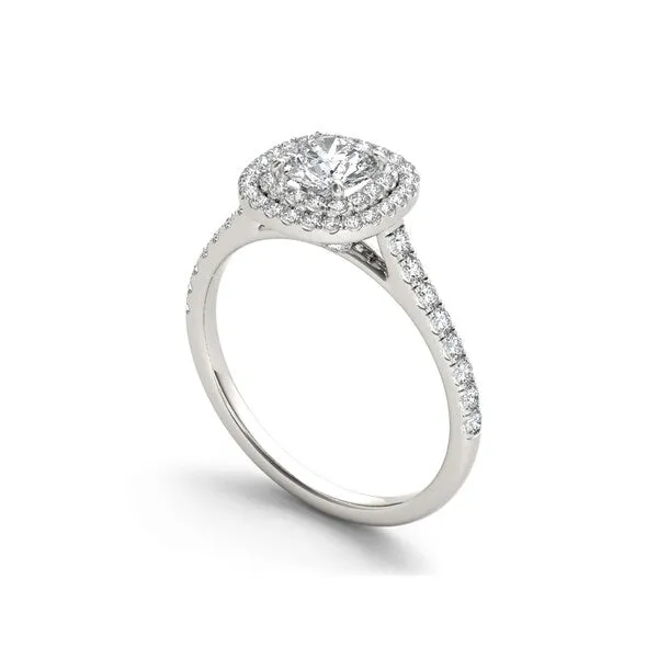De Couer 14k White Gold 1 1/10ct TDW Diamond Halo Engagement Ring sold by Zulily product image thumbnail 2