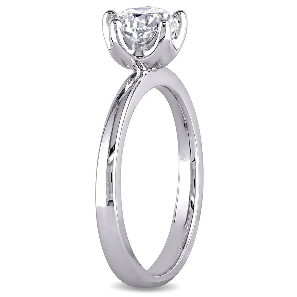 Miadora 14k White Gold 1ct TDW Diamond 5-Prong Solitaire Engagement Ring sold by Zulily product image thumbnail 3