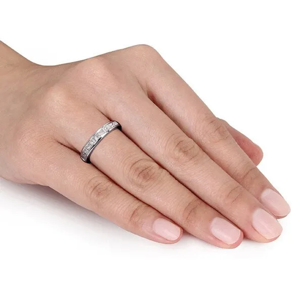 Miadora 14k White Gold 3/4ct TDW Channel-set Princess-cut Diamond Anniversary Band (G-H, I2-I3) sold by Zulily product image thumbnail 2