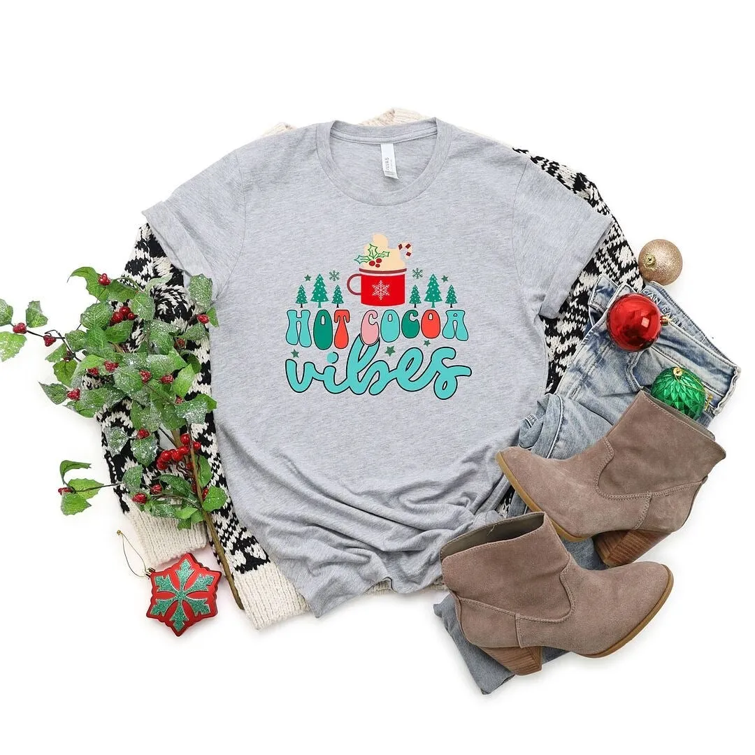 Retro Hot Cocoa Vibes Short Sleeve Tee sold by Zulily