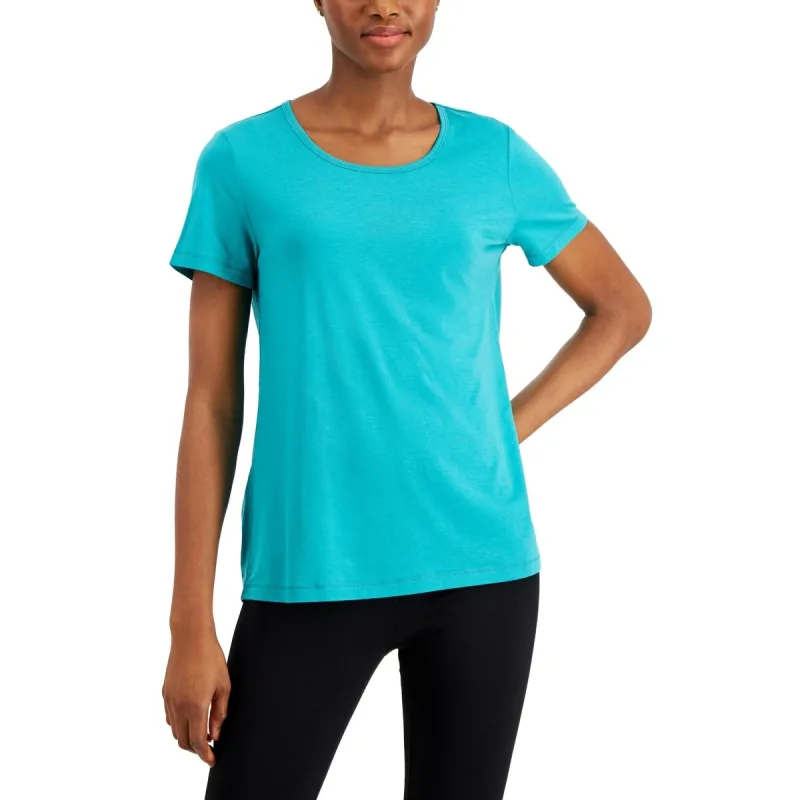 ID Ideology Women's Active Mesh Back T-Shirt Blue sold by Zulily
