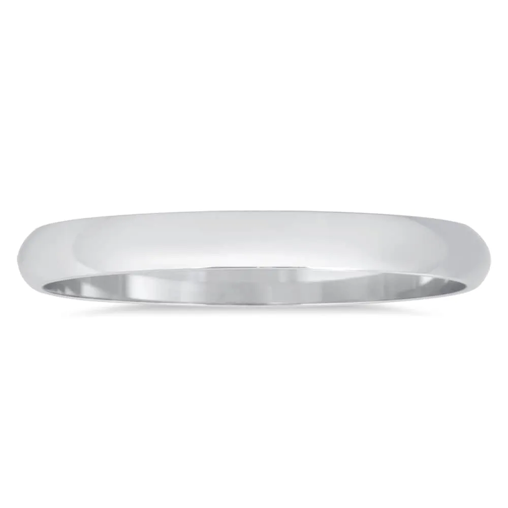 Marquee Jewels 14k White Gold 2-millimeter Domed Comfort-fit Wedding Band sold by Zulily