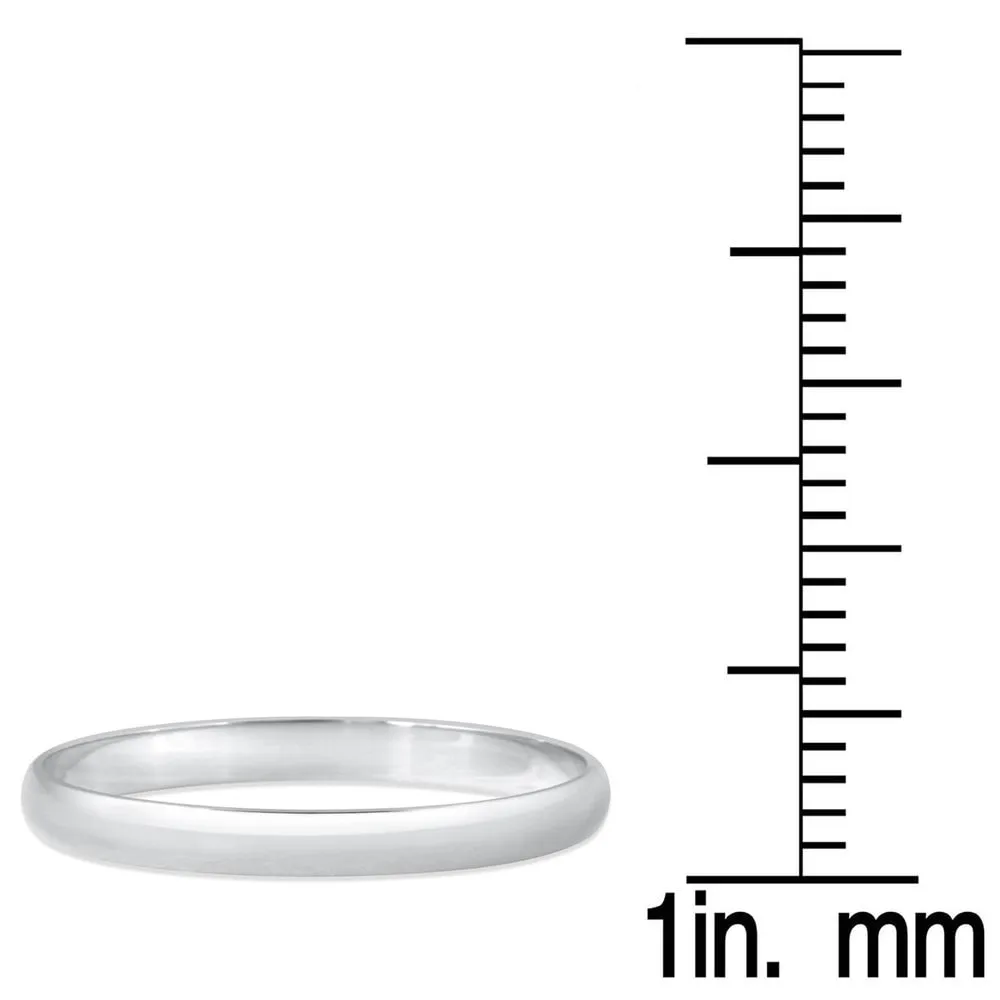 Marquee Jewels 14k White Gold 2-millimeter Domed Comfort-fit Wedding Band sold by Zulily product image thumbnail 3