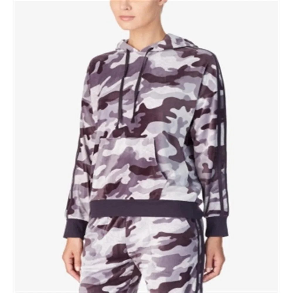 DKNY Women's Lux Plush Hoodie Gray Size XL sold by Zulily product image thumbnail 2