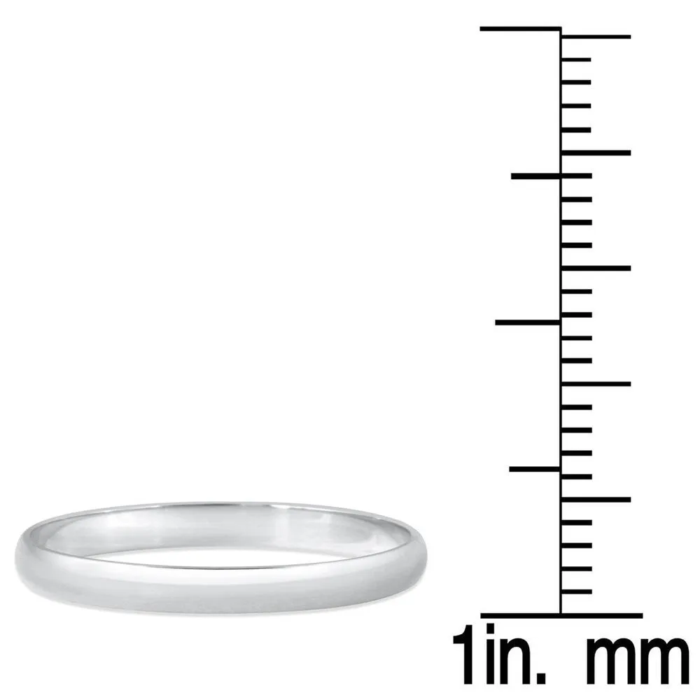Marquee Jewels 14k White Gold 2-millimeter Domed Wedding Band sold by Zulily product image thumbnail 3