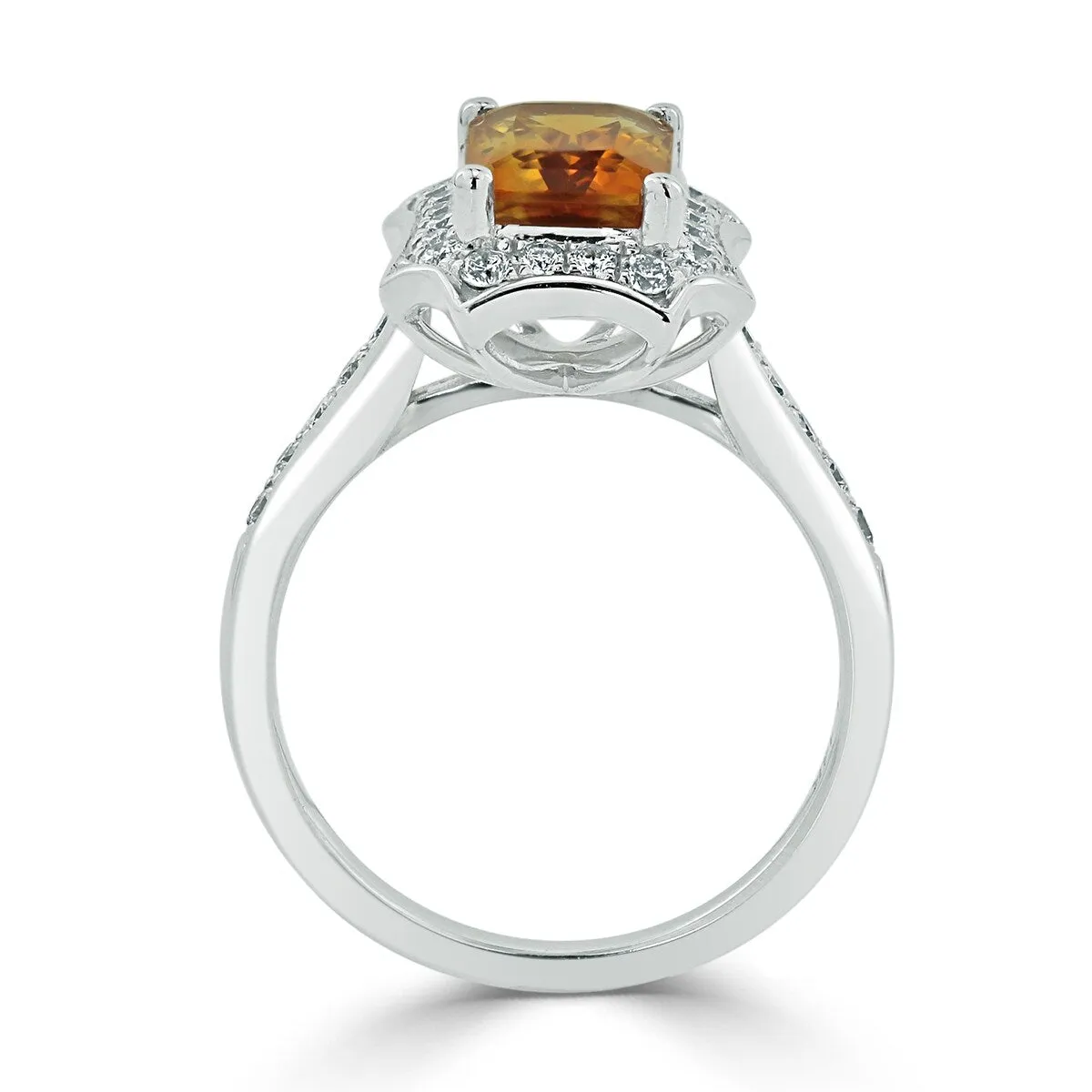 Auriya Vintage 1 3/4ct Emerald-cut Citrine and Halo Diamond Engagement Ring 3/8ctw 14k Gold sold by Zulily product image thumbnail 5