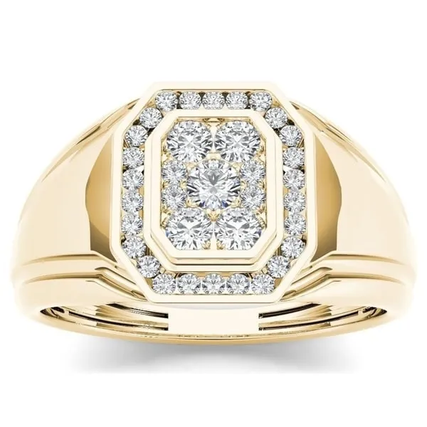 De Couer 10k Yellow Gold 1/2ct TDW Diamond Men's Ring sold by Zulily product image thumbnail 2