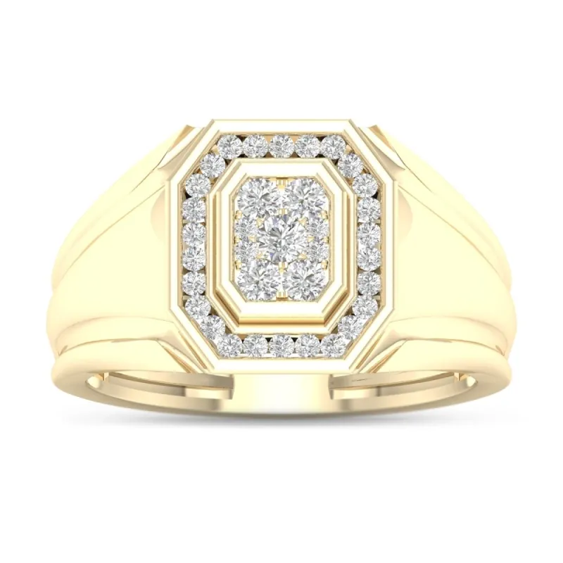 De Couer 10k Yellow Gold 1/2ct TDW Diamond Men's Ring sold by Zulily