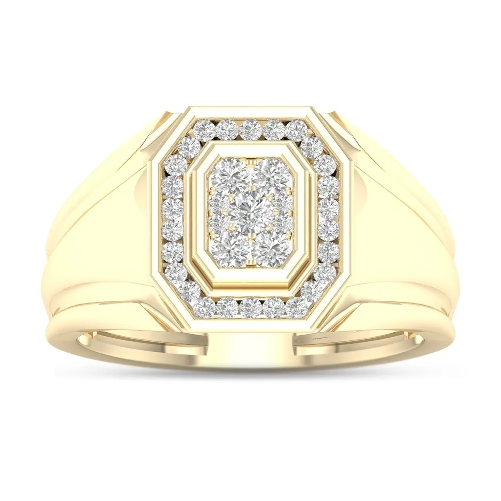 De Couer 10k Yellow Gold 1/2ct TDW Diamond Men's Ring sold by Zulily