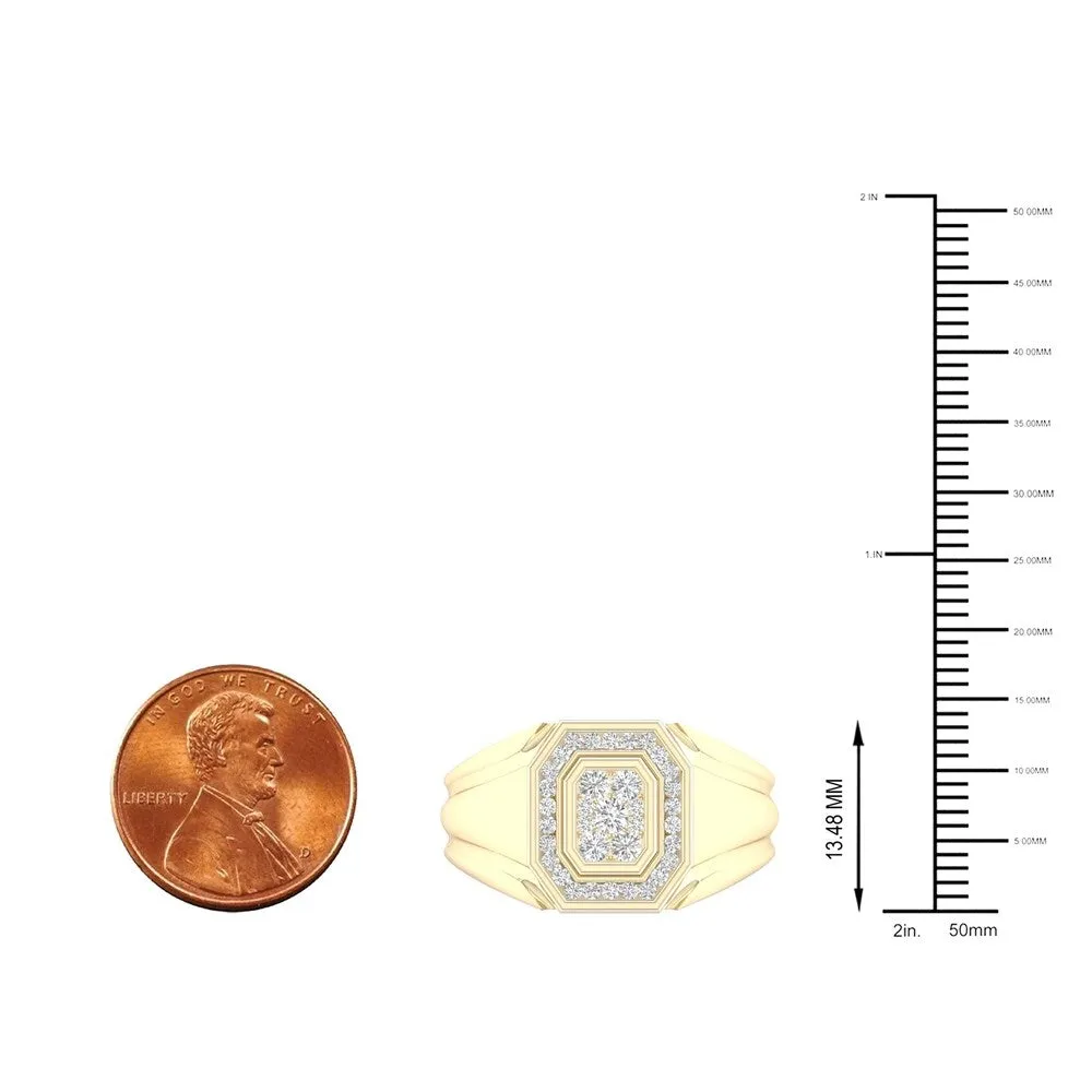 De Couer 10k Yellow Gold 1/2ct TDW Diamond Men's Ring sold by Zulily product image thumbnail 5