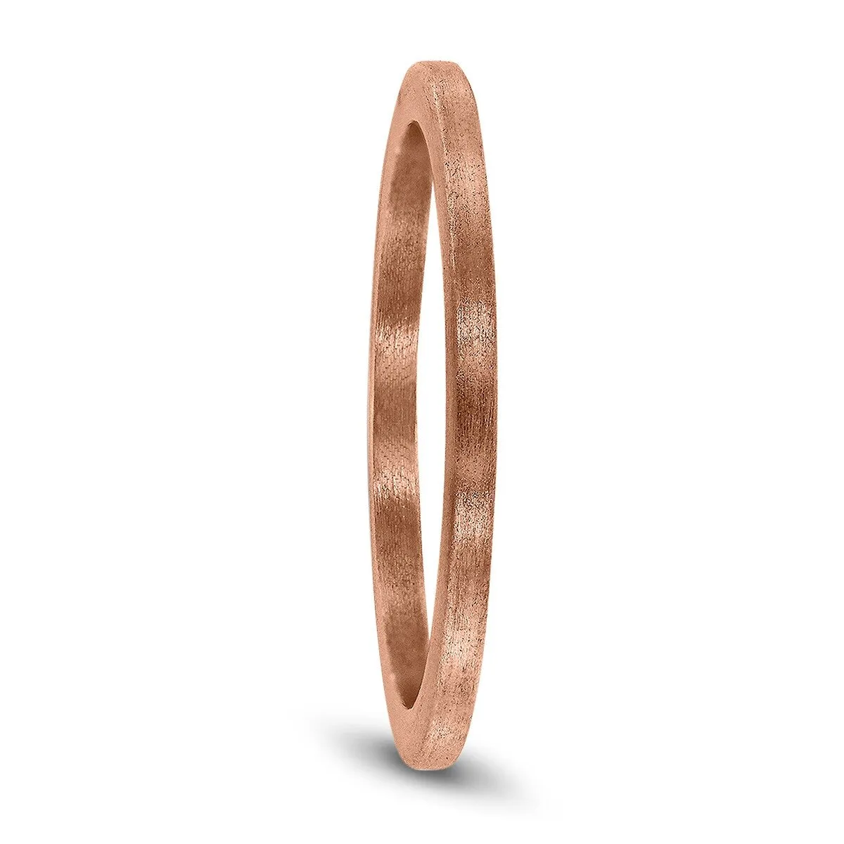 1MM Thin Matte Finish Band in 14K Rose Gold sold by Zulily product image thumbnail 2