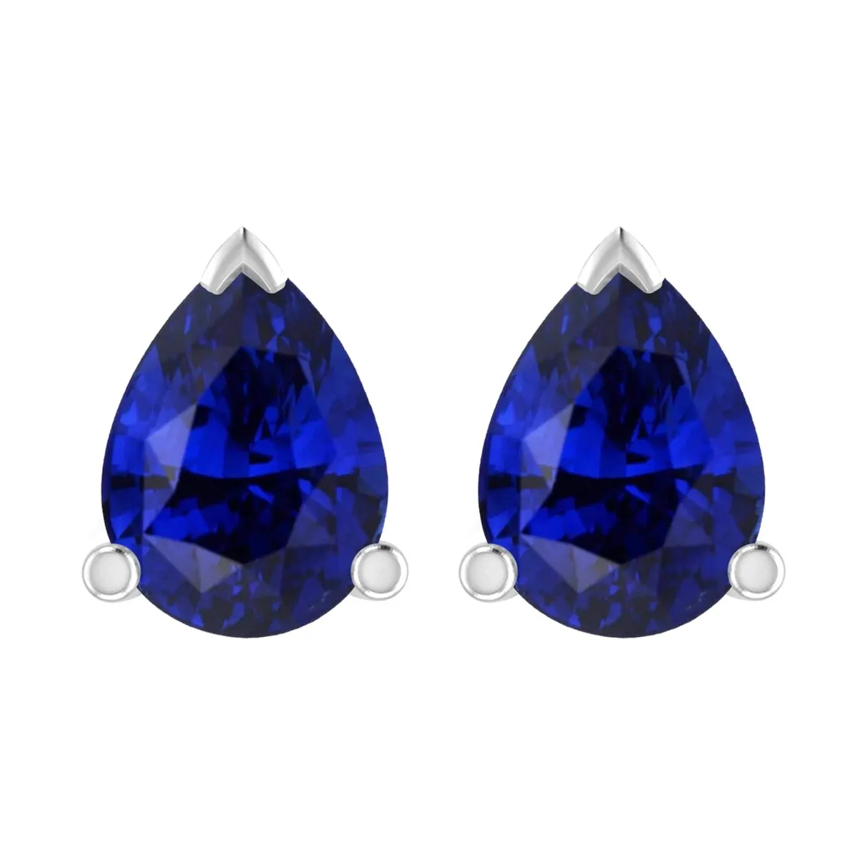 1.50 Carat Sterling Silver Blue Sapphire Stud Earrings sold by Zulily