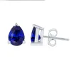 1.50 Carat Sterling Silver Blue Sapphire Stud Earrings sold by Zulily