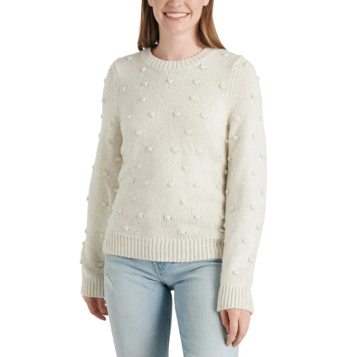 Lucky Brand Women's Bobble Crewneck Sweater Gray Size Medium sold by Zulily