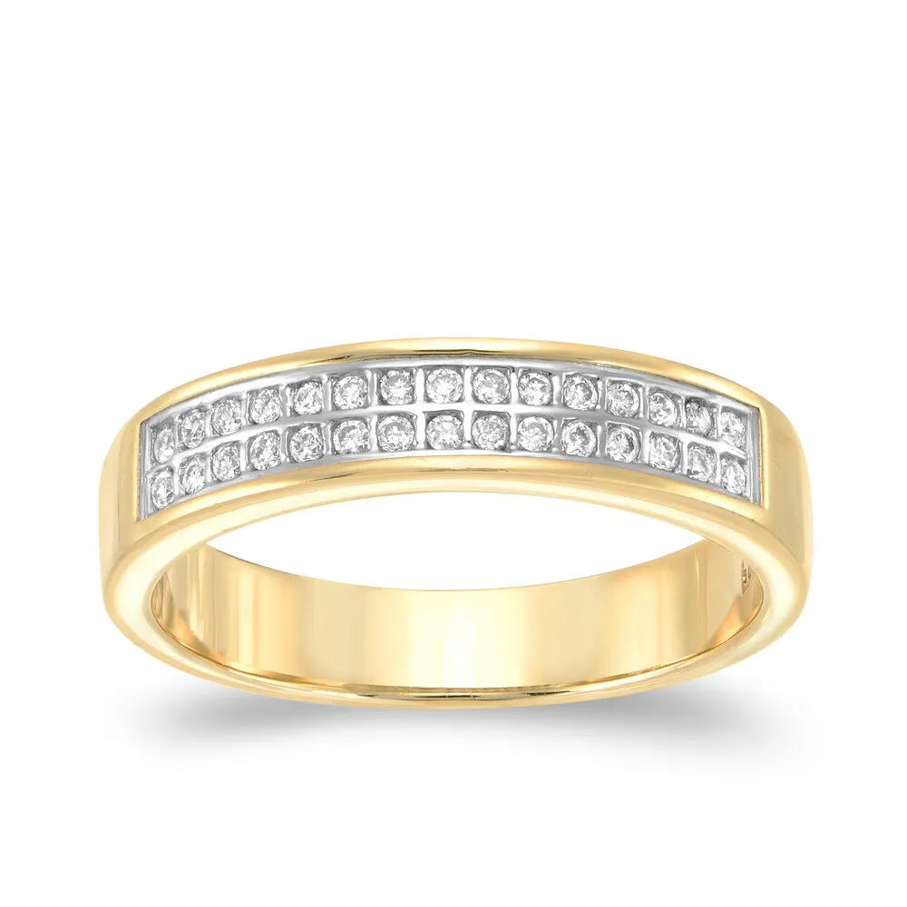 Auriya Modern 1/6ctw Diamond Wedding Band 14k Yellow Gold sold by Zulily
