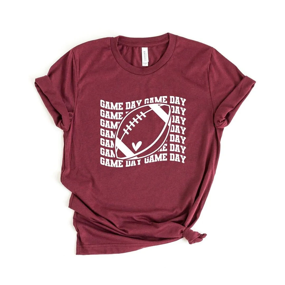 Football Game Day Stacked Short Sleeve Tee sold by Zulily product image thumbnail 2